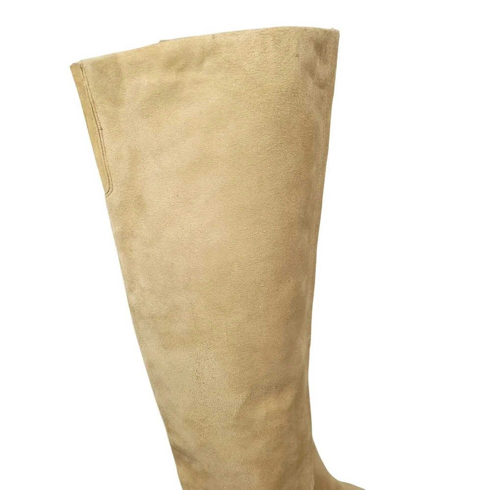 Vince Camuto Nestel Knee High Boots Womens Size 5M Tan Suede Western Fall Winter